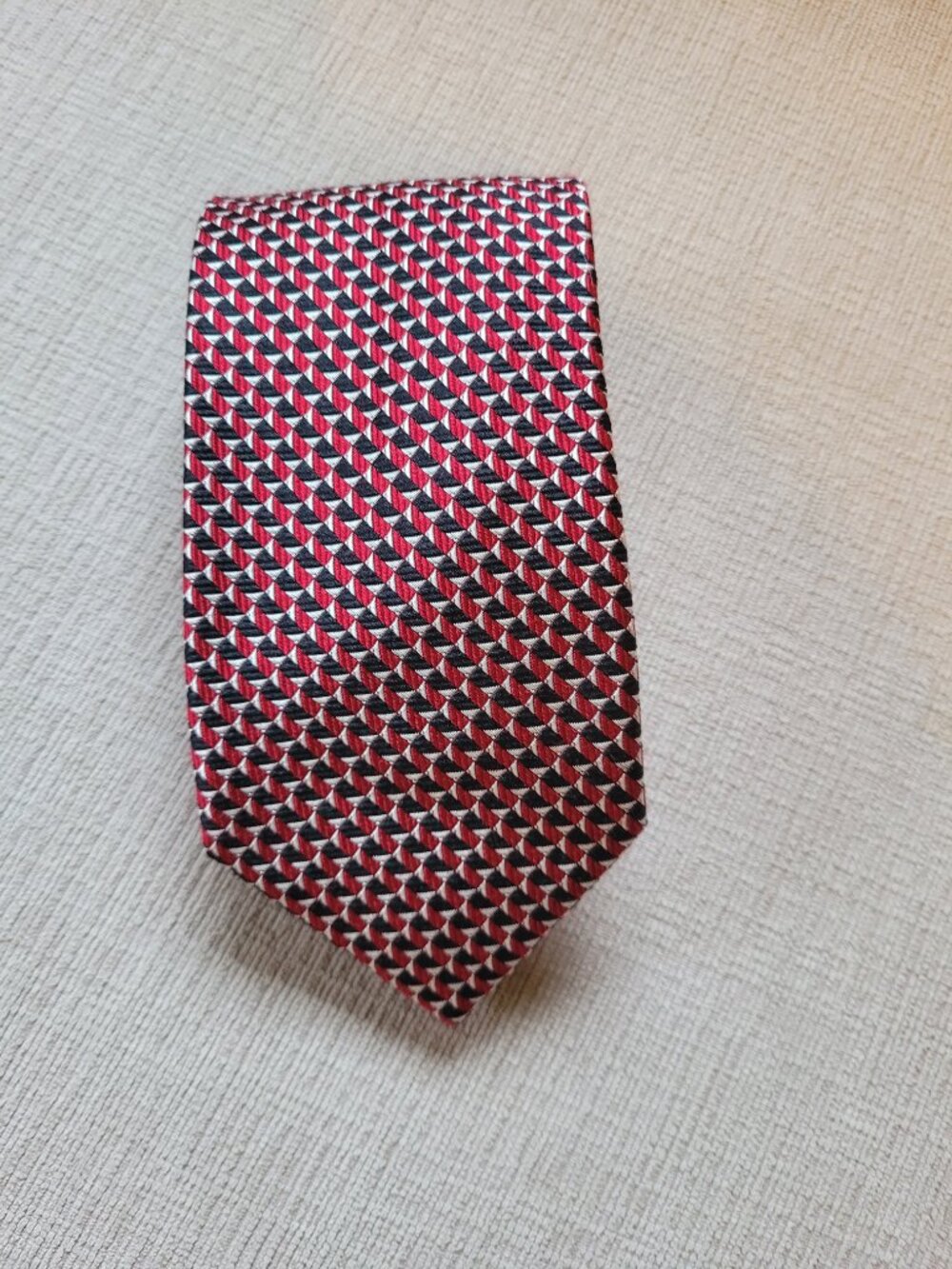 Jos. A. Bank Signature Collection Hand Made 100% Silk Men’s  Red Neck Tie